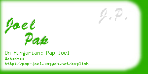 joel pap business card